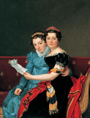 Jacques-Louis David, Zenaide e Charlotte Bonaparte, 1821