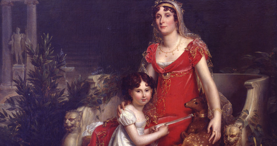 François Gérard, Elisa Bonaparte Baciocchi con la figlia Napoleona Elisa, 1810, olio su tela, Roma, Museo Napoleonico, inv. MN 18 François Gérard, Elisa Bonaparte Baciocchi con la figlia Napoleona Elisa, 1810, olio su tela, Roma, Museo Napoleonico, inv. MN 18