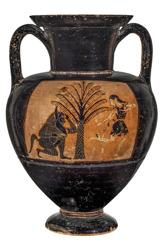 Pittore delle Iscrizioni (Gruppo delle Anfore iscritte) Anfora - Psykter con rappresentazione di Giudizio di Paride ceramica attica a figure nere VI sec. a.C. Roma, Museo Nazionale Etrusco di Villa Giulia inv. 50410 (Collezione Castellani) Pittore delle Iscrizioni (Gruppo delle Anfore iscritte) Anfora - Psykter con rappresentazione di Giudizio di Paride ceramica attica a figure nere VI sec. a.C. Roma, Museo Nazionale Etrusco di Villa Giulia inv. 50410 (Collezione Castellani)