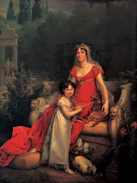 François Gérard, Elisa Bonaparte Baciocchi con la figlia Napoleona Elisa