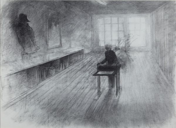 Napoleone, l’angelo e l’incisore ; 1965 carboncino New York, Margot Carpenter & Robert Murphy Collection 