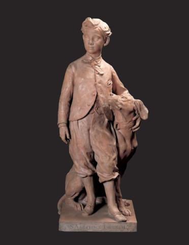 Jean Baptiste Carpeaux, Napoleone Eugenio con il cane Nero, 1865