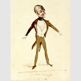 Filippo Caetani, Caricatura di Alessandro Torlonia, acquerello, 1835 ca.