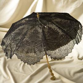 Parasole, merletto a fuselli Chantilly Francia, 1875-1900 1945
