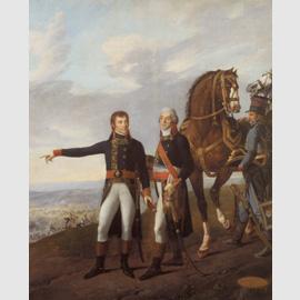 Joseph Boze (1745-1825), Robert Lefèvre (1755-1830), Carle Vernet (1758-1836), Il generale Bonaparte e il suo Capo di Stato Maggiore generale Berthier nella battaglia di Marengo